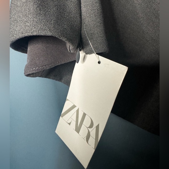 NWT Zara Gray Buckled Strapless Top | Size XXL - Picture 6 of 9